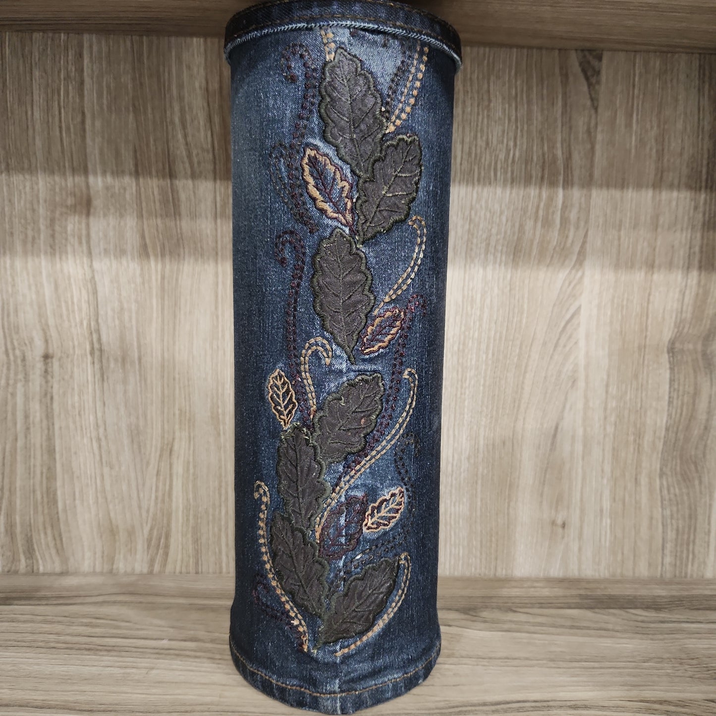 Tall Denim Vases