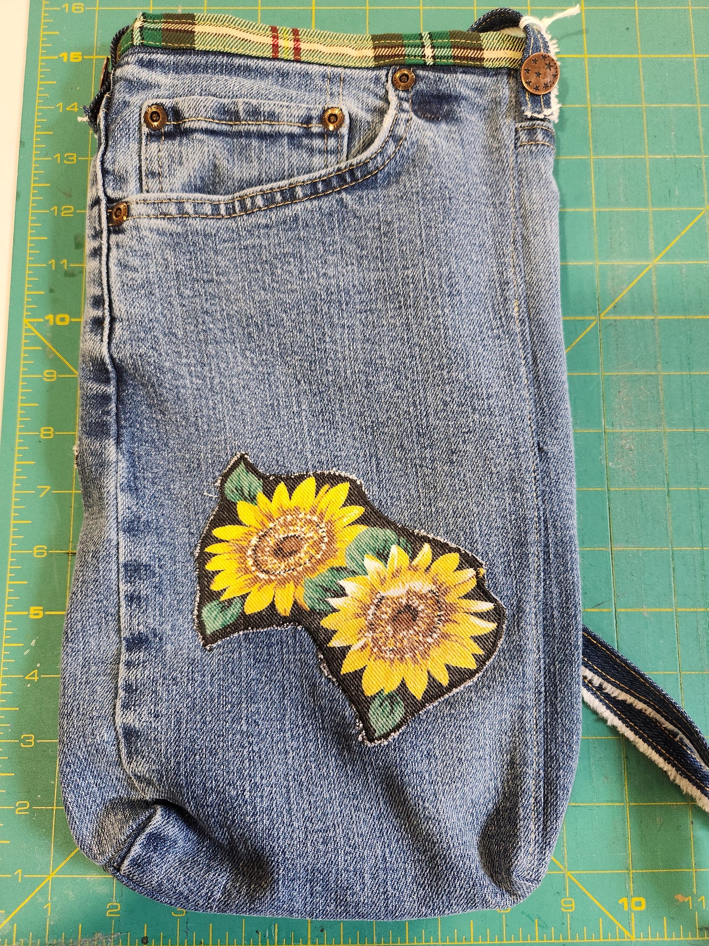 Sunflower Denim Bag