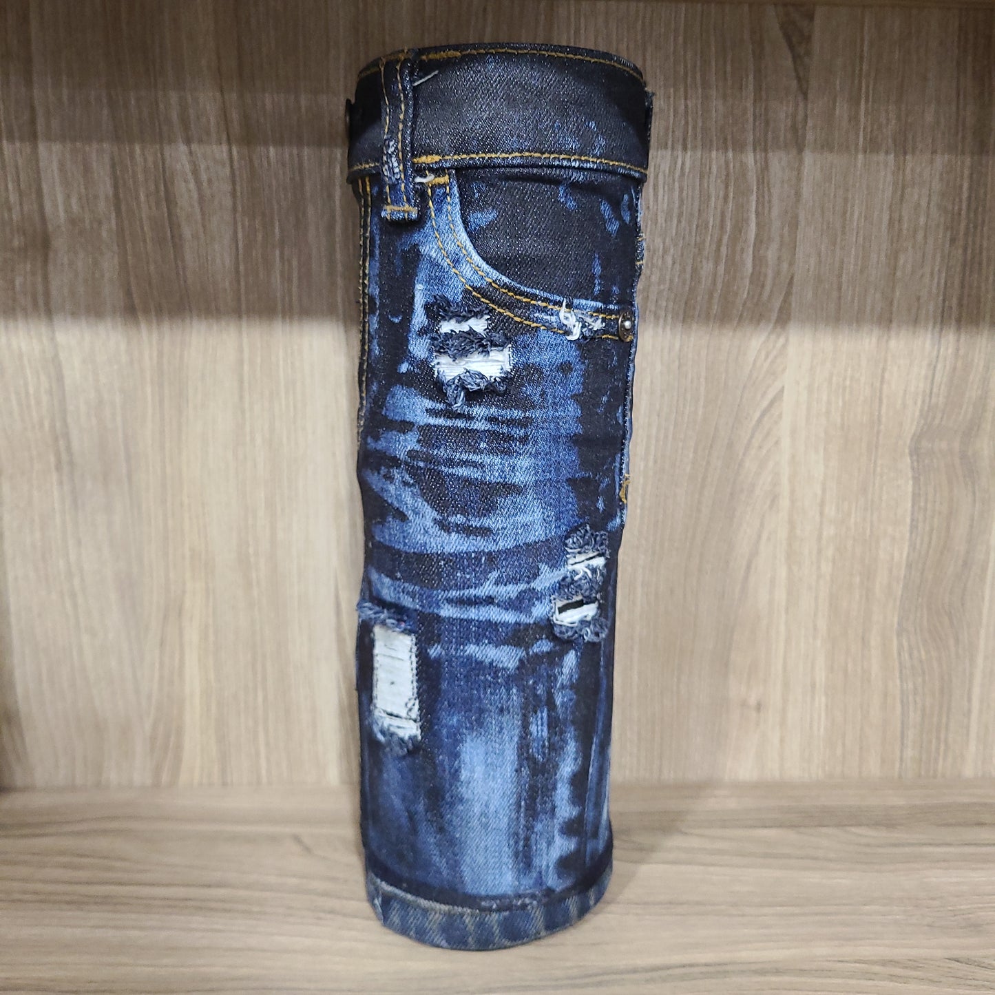 Tall Denim Vases